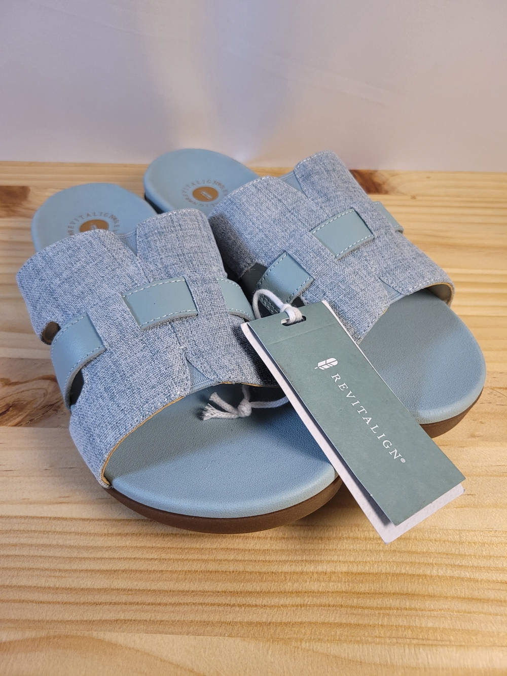 Revitalign Light Blue Slip-On Sandals
